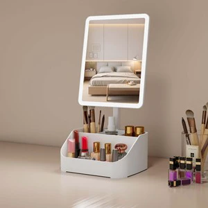 Best Wholesale Tabletop Table Personalised Makeup Led Portable Storage Vanity Cosmetic Light Make Up Vanity With Mirror