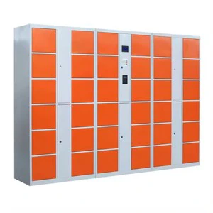 YOUBAI Outdoor Metal Smart Locker Cabinet with Key Lock Gym Express Use Intelligent Touch Screen Smart Door Locker