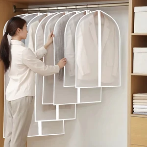 Hot Selling Garment Bag Clothing Dust Cover EVA Garment Covers for Closet Clothes Storage Plastic Dustproof Suit Bag