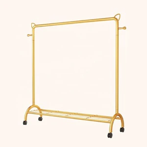 New Style Adjustable Clothes Rack Bar Standing Type Clothing Organizer With Hangers & Rails Easy Installation