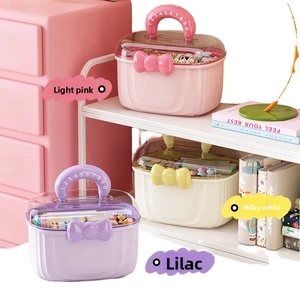 New Rectangle Household Large-capacity Children's Jewelry Medicine & Cosmetic Storage Box Plastic PP Multifunction Sustainable