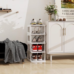 Factory Wholesale Foldable Shoe Rack Plastic Shoe Rack Stackable Folding Door Shoe Rack Plastic Storage Cabinet BT-399