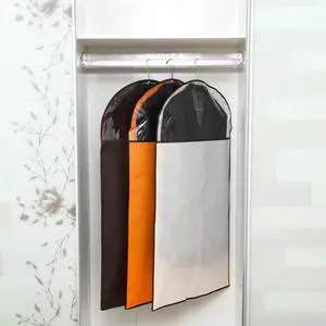 Household Transparent Reusable Garment Dust Cover Large Capacity Hanging Suit Coat Protector Bag for Wardrobe Wholesale LOGO