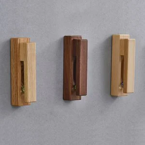 Nordic Strong Adhesive Wooden Towel Rack Hook Punch-Free Wall Hanging Clothes Hook for Bathrooms for Household Storage