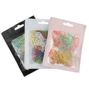 Wholesale Factory Sale Creative Custom Shape Paper Clips 30pcs Assorted per PVC Bag Colorful Office Stationery