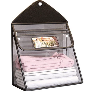 Wholesale Eco-Friendly Dustproof Transparent PVC Waterproof Bathroom Storage Hanging Bag Toiletry Organizer Household Wall