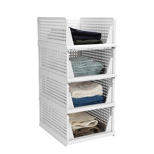 Hot Sale Durable Storage Bins Large Capacity Stackable Storage Baskets Space-Saving Drawer Organizers for Retailers Businesses