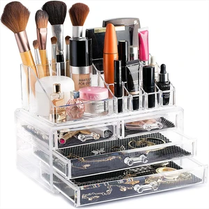 Hot Sale Makeup Organizer Clear Cosmetic Storage Organizer Bathroom Organizers and Storage