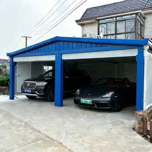 Steel Detachable Flat-pack Container House Garage With Prefabricated Sandwich Panels Modern Design Breathable Portable