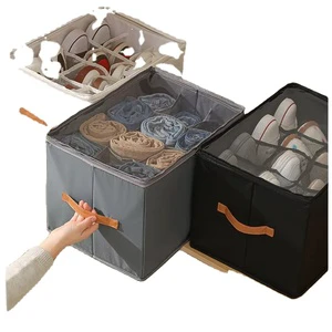 Modern Fabric Foldable Shoe Compartment Organizer New Dustproof and Moisture-Proof PP Storage Shoe Box Washable Design