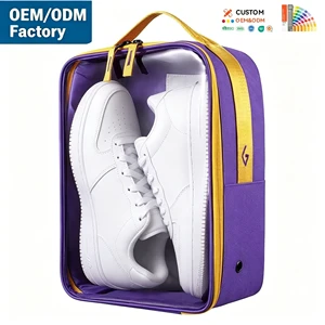 Wholesale Shoes And Bags Set For Women Custom Polyester Waterproof Zipper Portable Storage Designer Shoe Bag With Pvc