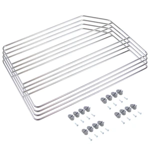 Emuca Set of 4 Chrome Steel Cabinet Organizers Dividers Model 8937711 From Spain for Cabinets/Shelves