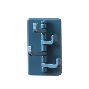 Self-adhesive Kitchen Hook Key Storage Home Organizer Rotary Multi-hook Adhesive Creative Wall-mounted Bathroom Strong Hook
