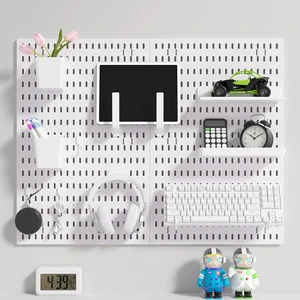 Pegboard Shelf: No-Drill Wall-Mounted Display Rack For Accessories Organizer For Study Desks, Dorm Room Partitions