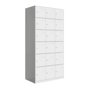 15 Door Metal Locker Storage Cabinet with Electronic/Combination Lock for School Gym Beach Use