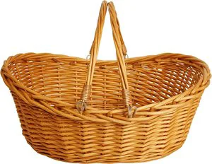 Top Shopping Hand Woven Wicker Basket for Storage with Handles Rattan Basket Wicker Baskets for Picnics