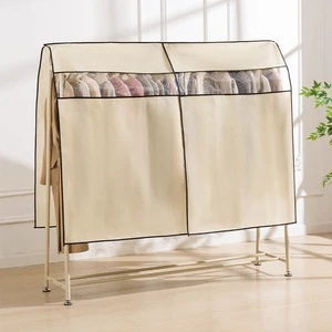 Non-woven Dust-proof Cover for Clothes Overcoat Suit Dust-proof Bag Transparent Plastic Floor Hanger Dust-proof Cover Wholesale