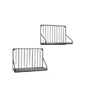 Iron Wall Racks Wire Mesh Storage Rack Wall Mounted Metal Shelf for Home Living Room Decor Handmade Wall Rack
