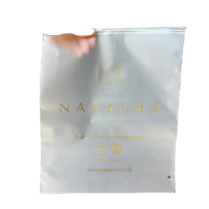 25x30cm PE Resealable Ziplock Shipping Bags For Clothes Fur Moisture Proof 120 Microns Custom OEM Frosted Finish Silk Screen