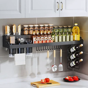 Wall Organizer Storage Rack Multifunction Wall Organizer Modern Simplicity Metal Rack Double Tier Wall Storage