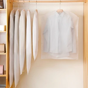 FF261 5pcs/set Wardrobe Clothes Protection Dust Cover Dry Cleaner Laundrette Clothes Store Bag Matte Hanging Garment Bag