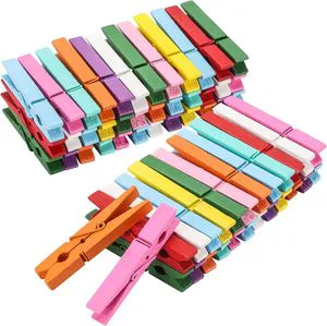 Colored Wooden Clothes Pins for Clip Pictures Photos