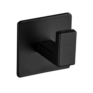 Creative Single Wall Coat Hook Adhesive Iron Plastic Aluminum Simple Thickened Solid Hook for Kitchen Bathroom Storage