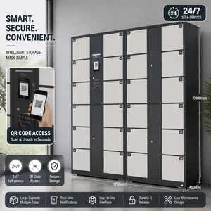 Smart Electronic Storage Locker with QR Code PIN Access Digital Self-service Parcel Box for Gym Supermarket and Library