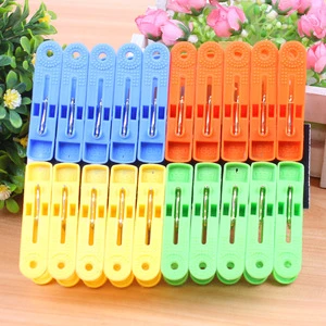 Multicolor Clothes Pin Windproof Cloth Drying Plastic Peg 20 Pcs Packs Types of Clothes Clips