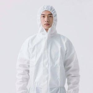 Protective Disposable One-piece Coverall CE/ISO Certified Anti-Chemical Waterproof Breathable Dustproof 400C Heat Resistant