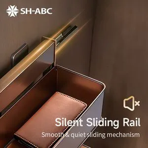 SH-ABC 3 Layers Pull Out Side Basket - Cabinet Wire Storage Hardware Accessory