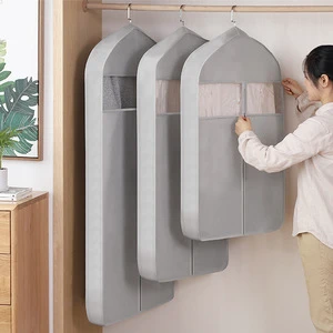 3D Clothes Dustproof Clothes Cover Garment Dress Hanging Organizer Protector Wardrobe Garment Suit Dress Coat Dust Bag Supplies