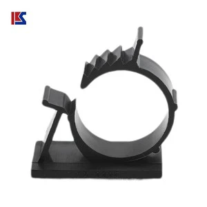 Kaisheng Adjustable Self Adhesive Nylon PA66 Cable Clamp Wire Clip Ratchet Style Cord Organizer
