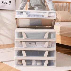 Under-Bed Storage Box Flat Wheeled Drawer-Type for Storing Clothes and Quilts Dustproof Container