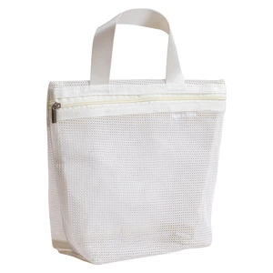 Premium Mesh Toiletry Bag See Through Portable Handle Zipper Closure Durable Travel Cosmetic Organizer For Bathroom