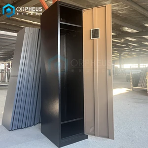 Wholesale 1 Tier Single Door Metal Staff Clothes Locker with Key Lock New Low Price Dormitory Storage Structure