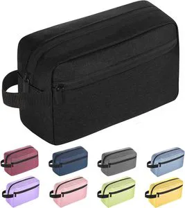 Custom Logo Makeup Bag Portable Toiletry Zipper Makeup Brush Cosmetic Bags