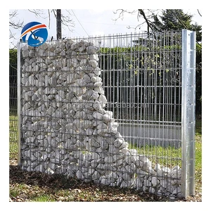 Source Manufacturer Stone Cage Welded Galvanized Iron Wire Mesh Metal Gabion Fence Decorative Wall Gabion Box For Garden