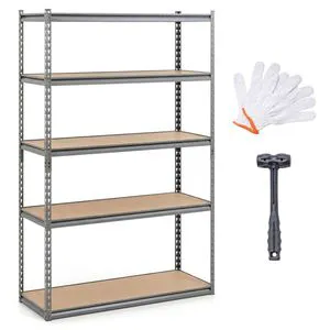 Heavy Duty 5-Tier Garage Shelving Unit with 2200 LBS Load Capacity Boltless Storage Rack Model D0100X3TRX8