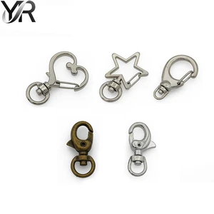 High Quality Custom Logo Buckle Clip DIY Bag Accessories with Rotating Metal Hook for Handbags