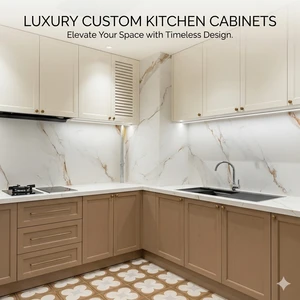 Modern Kitchen Modular Cabinets Matte Painted Finish Eco-Friendly Factory Direct Wholesale With Faucet And Drawer Slide