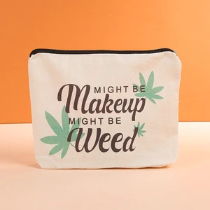 1pc Personalized Thanksgiving Gift Pattern Canvas Makeup Bag Travel Toilet Storage Cosmetic Pouch Zipper for Bachelorette
