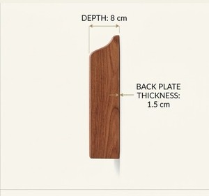 Wood Wall Mounted Storage Rack Minimalist Design Durable Back Plate Thickness 1.5cm