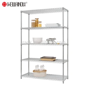 Basic 5 Tiers Heavy Duty NSF Chrome Liner 48 X 18 X 72 Inch Metal Storage Wire Shelf Rack