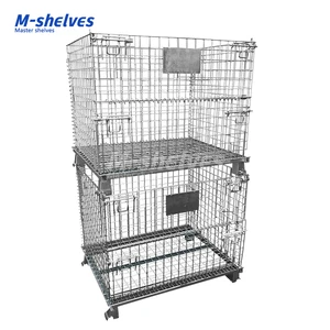 Welded Wire Mesh Foldable Stackable Hardware Accessories Storage Steel Metal Storage Rack