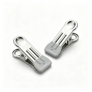 Wholesale PVC Coated Stainless Steel Laundry Pegs Non-slip Utility Clips For Clothes & Food Sealing Heavy Duty Rust-proof