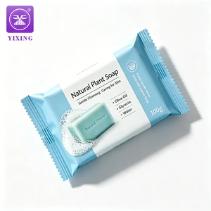 Custom Laminated Plastic Waterproof Heat Sealing Skincare Handmade Soap Bar Sachet Packaging Bags with Easy-tear Serrated