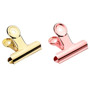 High Quality and Durable Stainless Steel Metal Paper File Binder Clip Stationery Office Supplies Black Bulldog Clip Wool Hook