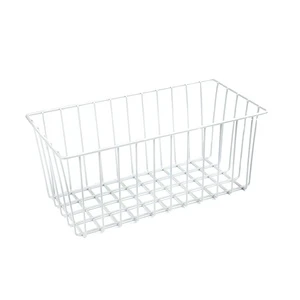 Wholesale White Long Rectangular Storage Wire Baskets