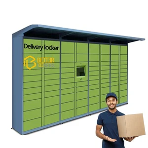Smart Parcel Delivery Locker Wi-Fi Connected Networked Intelligent Express Cabinet With Camera to Prevent Package Theft